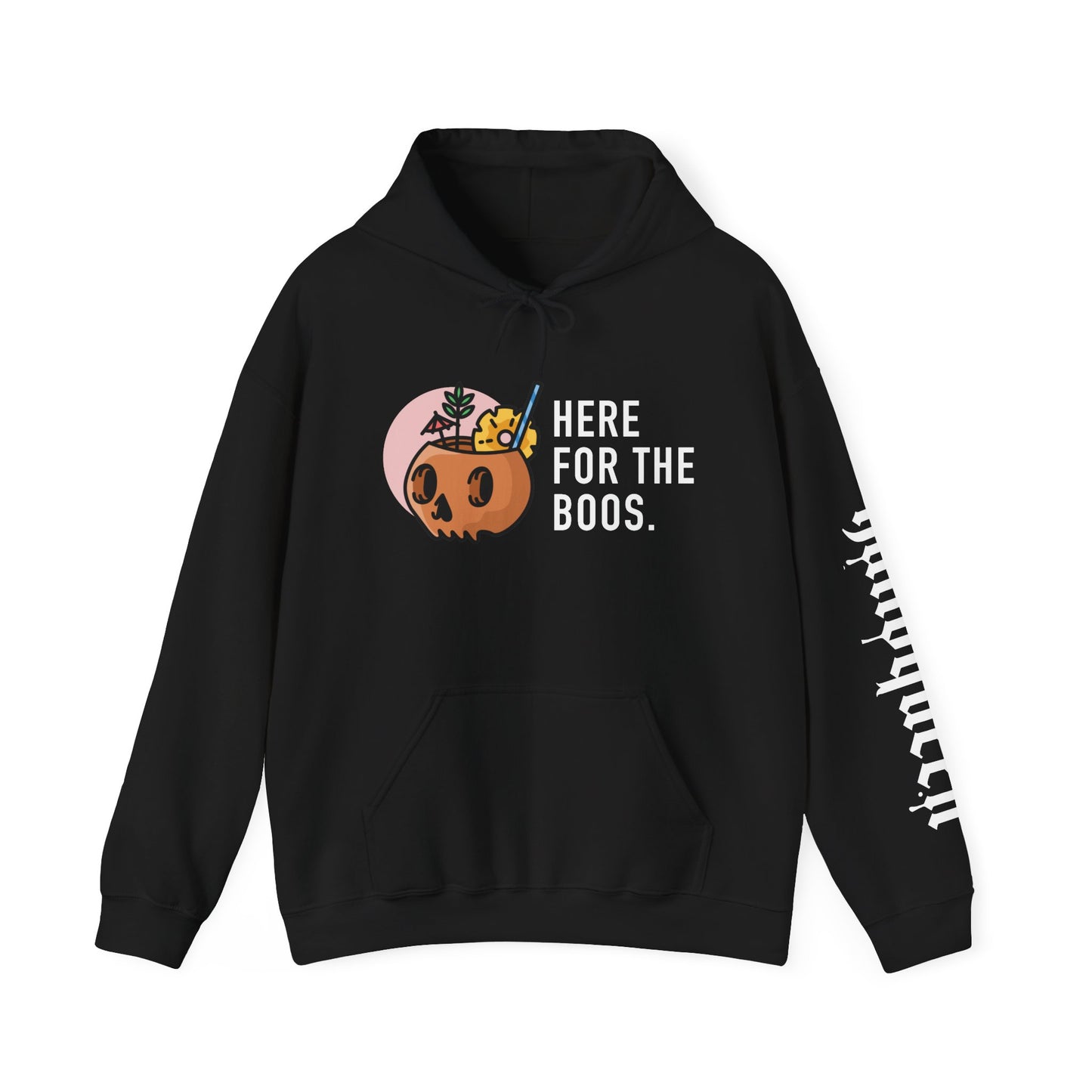 Halloween Hoodie — “Here for the Boos”